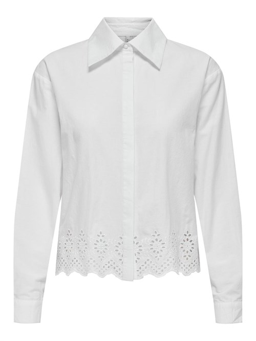 Only Lou Life Langærmet Skjorte med Broderi